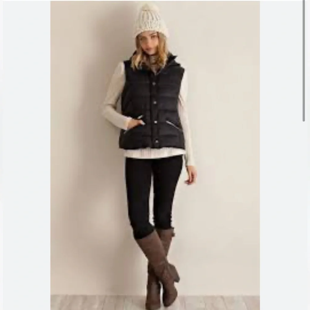 Entro Navy Hooded Puffer Vest Medium - Picture 10 of 15
